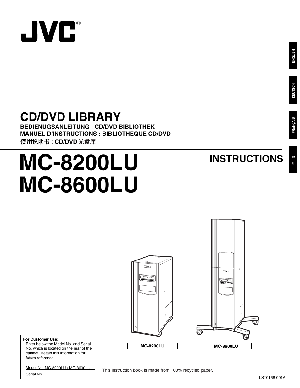 JVC MC-8200LU User Manual | 35 pages