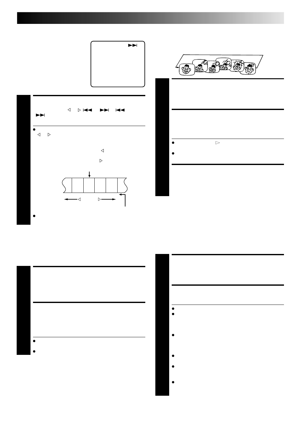 Activate index search, Start playback, Activate repeat playback | Stop playback, Load a cassette, Index search, Repeat playback, Ntsc playback | JVC HR-DD445EK User Manual | Page 15 / 52