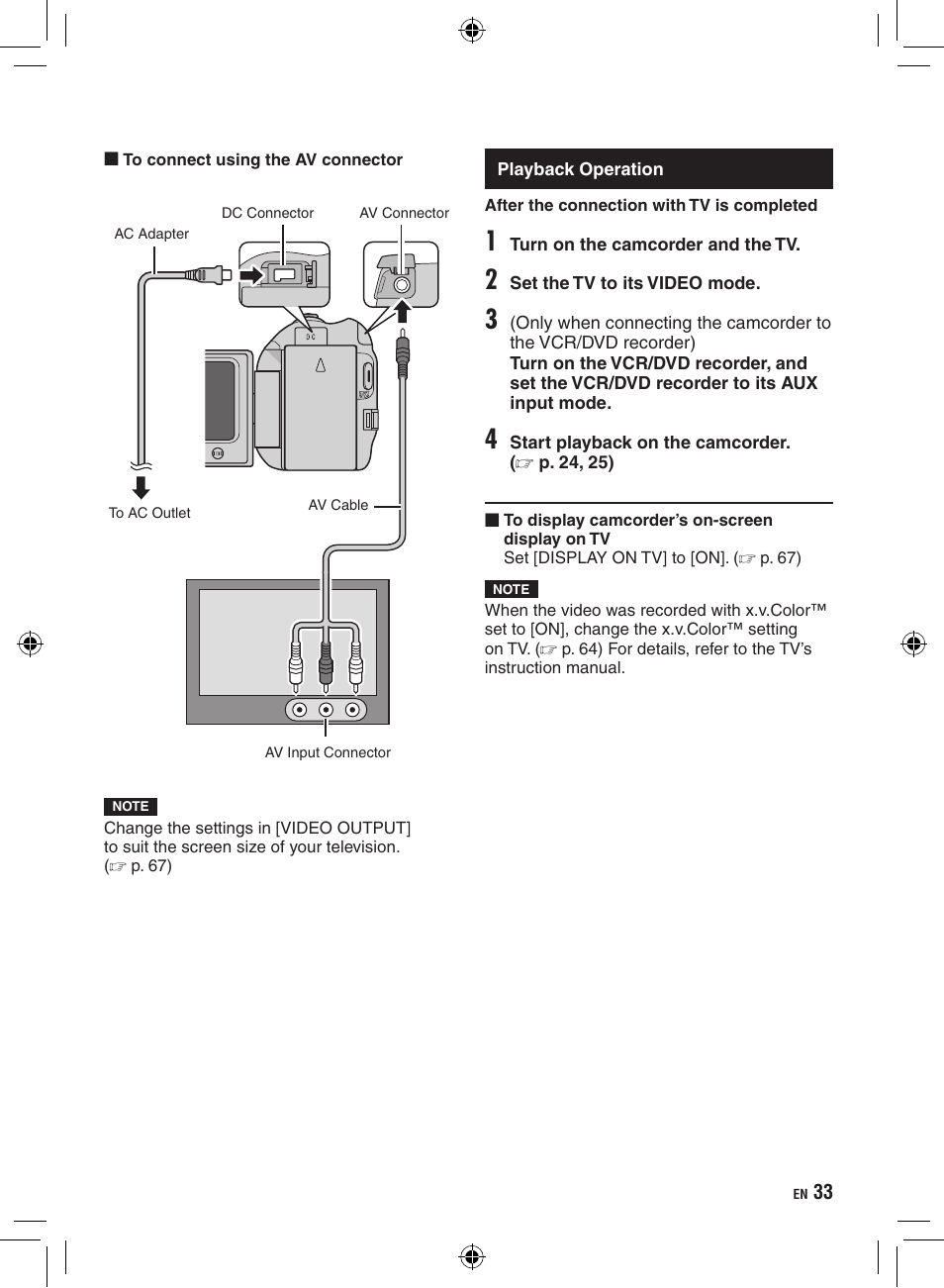 Playback operation | JVC Everio GZ-HD320 User Manual | Page 33 / 84