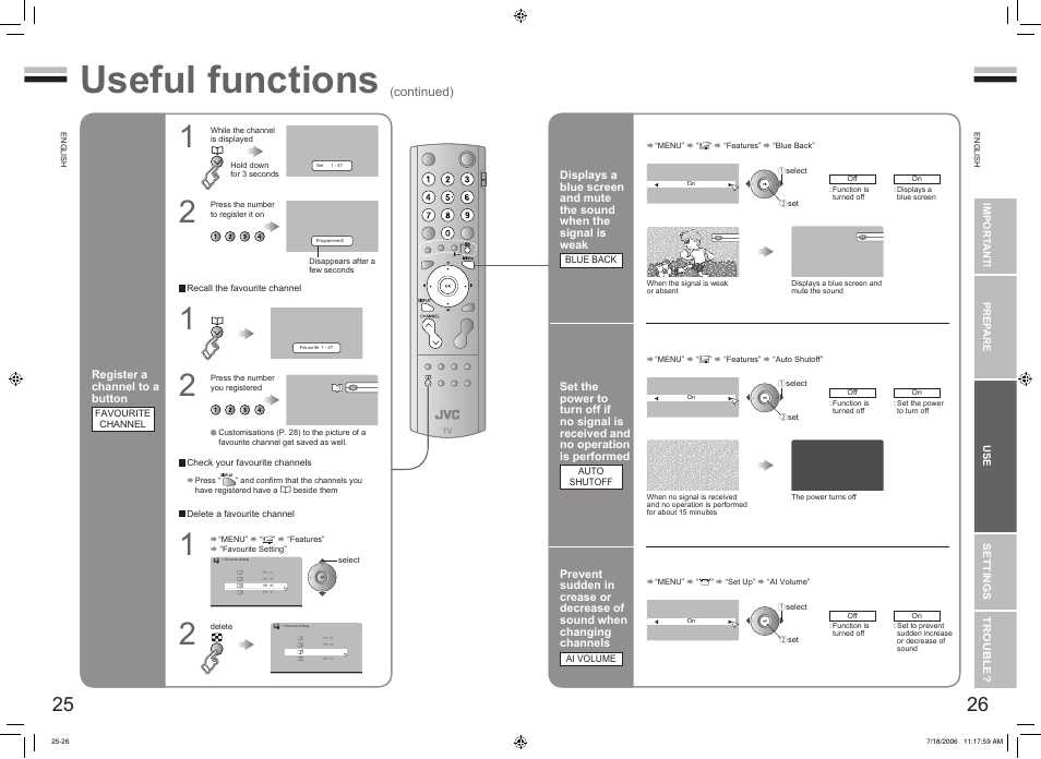 Useful functions | JVC 0706TKH-CR-MU User Manual | Page 15 / 21