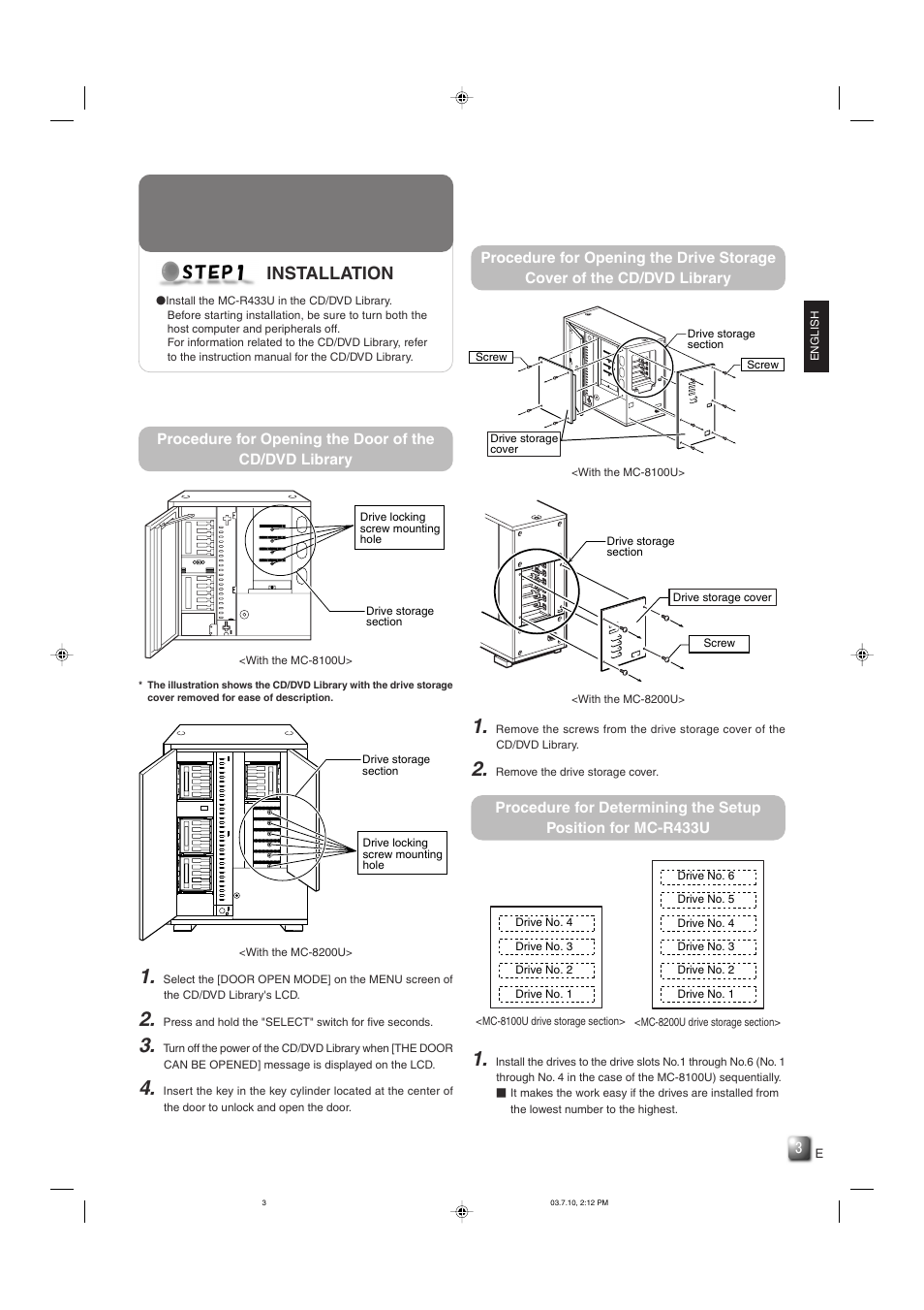 Step1 installation, Installation | JVC MC-R433U User Manual | Page 3 / 32