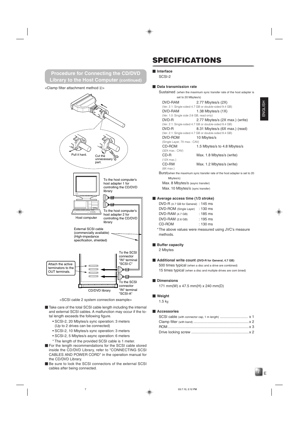 Specifications | JVC MC-R433U User Manual | Page 7 / 32