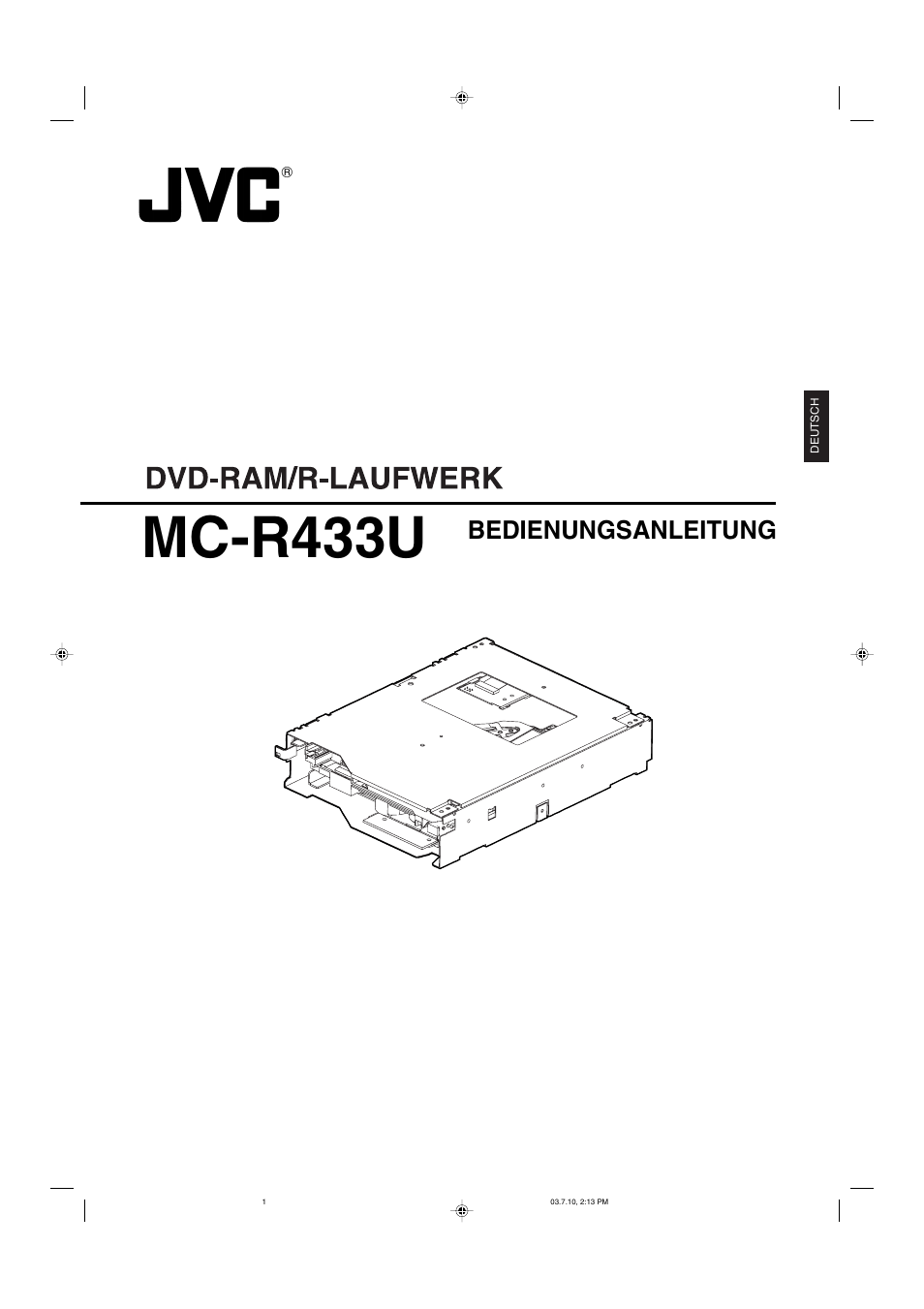 Deutsch, Mc-r433u, Bedienungsanleitung | JVC MC-R433U User Manual | Page 9 / 32