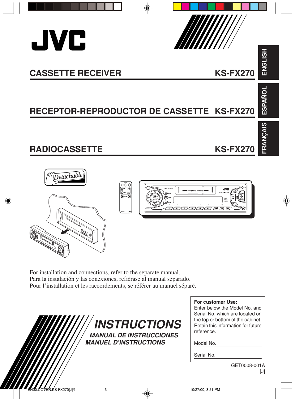 JVC KS-FX270 User Manual | 89 pages