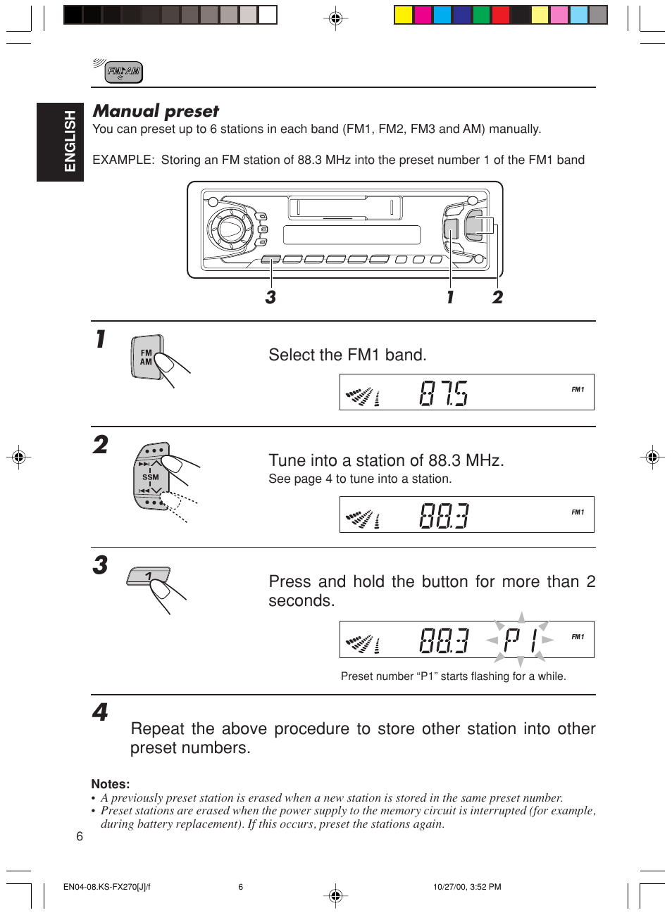 JVC KS-FX270 User Manual | Page 6 / 89