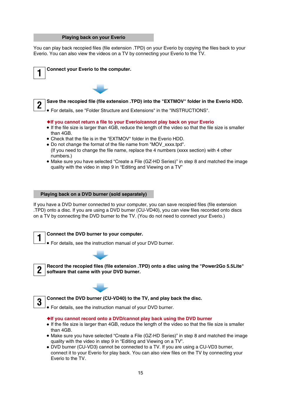 JVC Everio GZ-HD5 User Manual | Page 15 / 19