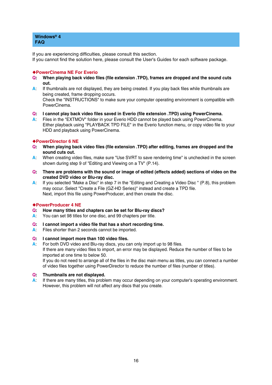 JVC Everio GZ-HD5 User Manual | Page 16 / 19