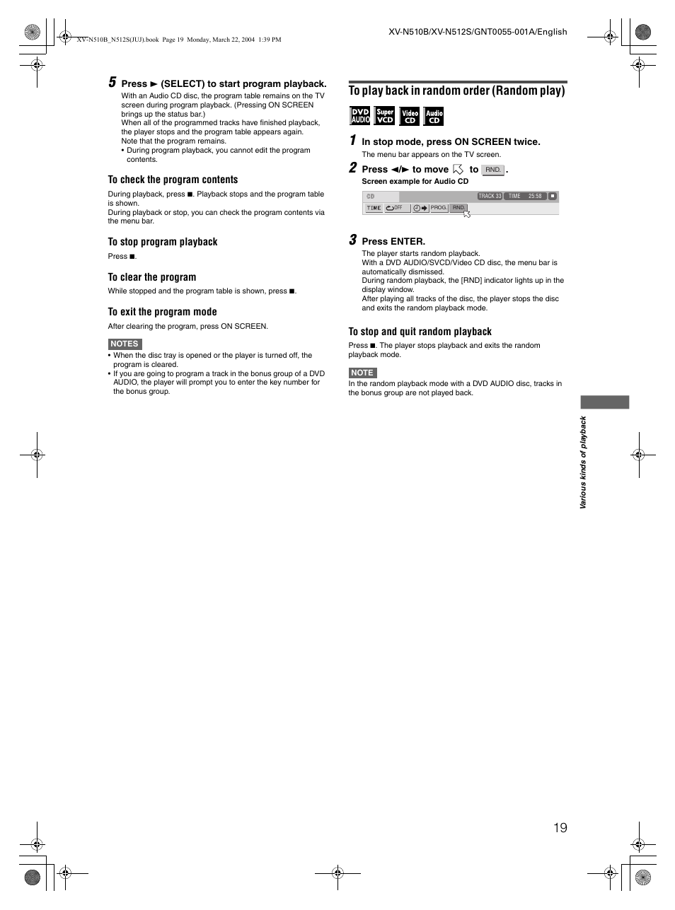 JVC XV-N510B User Manual | Page 21 / 48