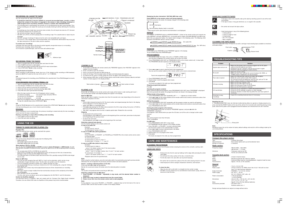 JVC RC-EZ35S User Manual | Page 2 / 2