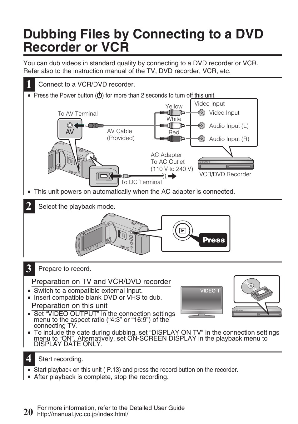 P.20 | JVC EVERIO GZ-HM550 User Manual | Page 20 / 96