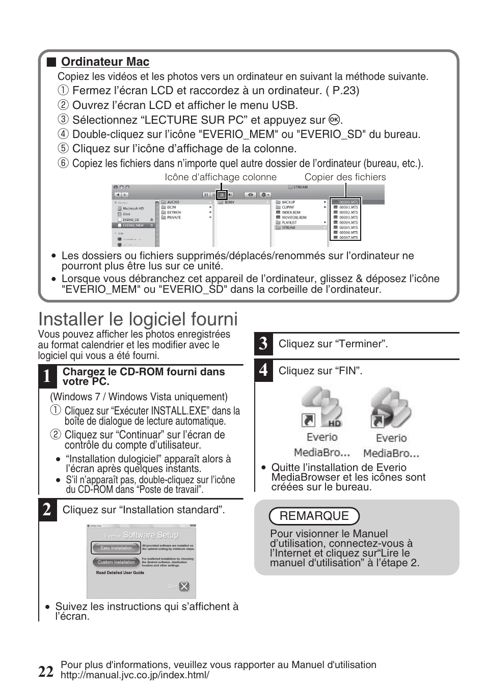 Installer le logiciel fourni | JVC EVERIO GZ-HM550 User Manual | Page 86 / 96