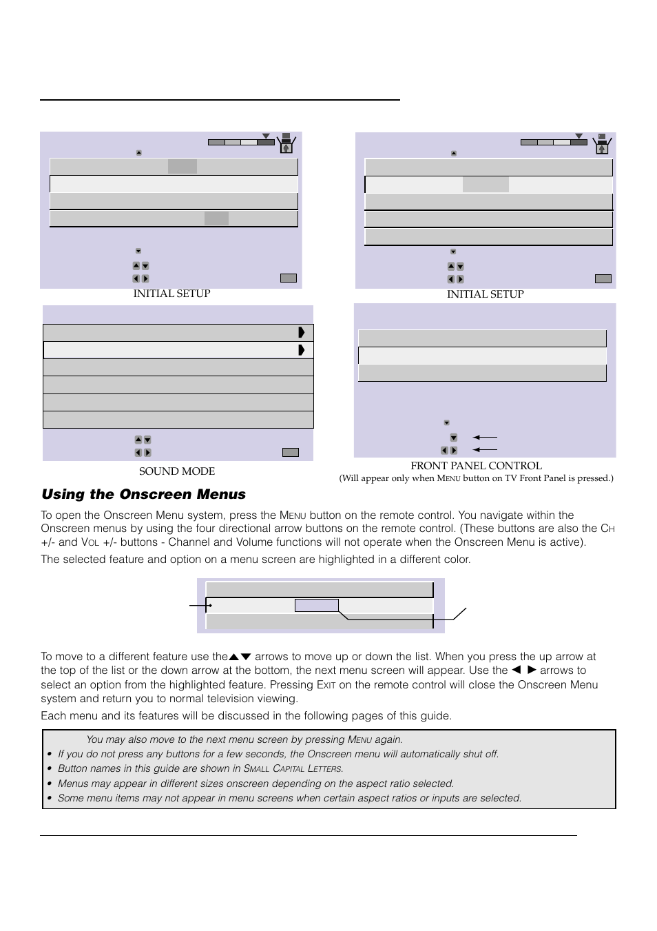 Onscreen menus, Using the onscreen menus | JVC AV 61S902 User Manual | Page 27 / 68