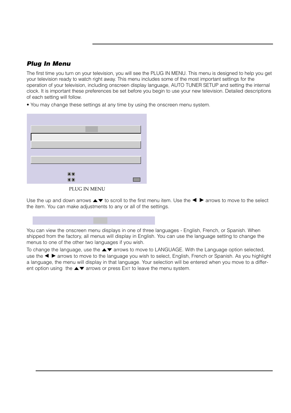 Plug in menu | JVC AV 61S902 User Manual | Page 28 / 68