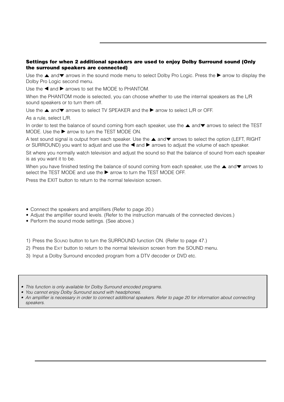 Audio settings | JVC AV 61S902 User Manual | Page 46 / 68