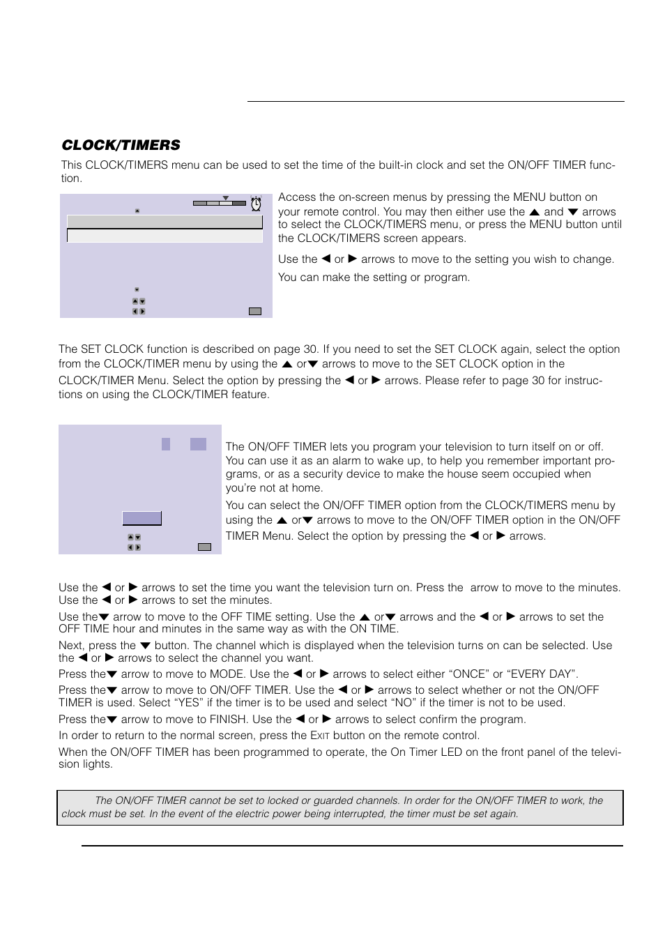 Clock/timers | JVC AV 61S902 User Manual | Page 48 / 68
