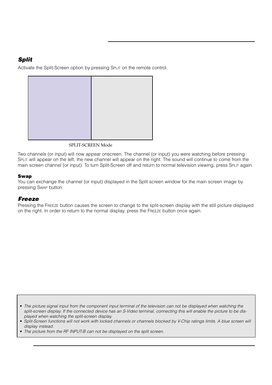 Button functions, Main channel picture split-screen picture 07 02 | JVC AV 61S902 User Manual | Page 50 / 68