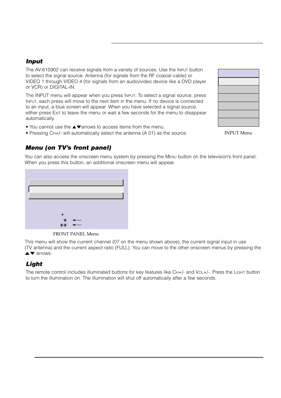 Button functions | JVC AV 61S902 User Manual | Page 54 / 68