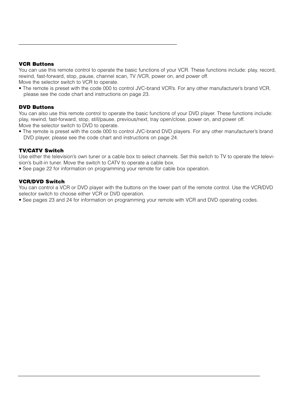 Button functions | JVC AV 61S902 User Manual | Page 55 / 68