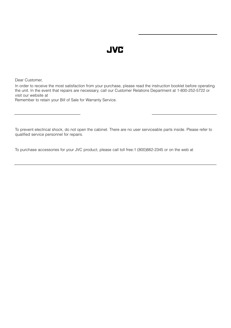 Authorized service centers | JVC AV 61S902 User Manual | Page 66 / 68