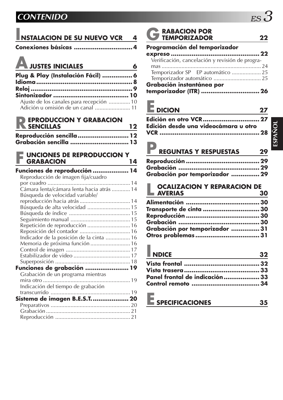 JVC HR-J4006UM User Manual | Page 3 / 72