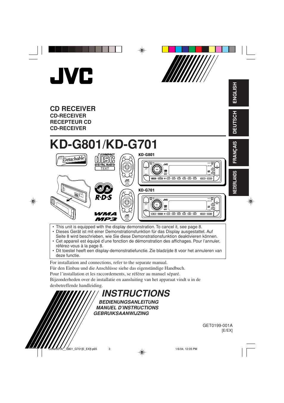 JVC GET0199-001A User Manual | 124 pages