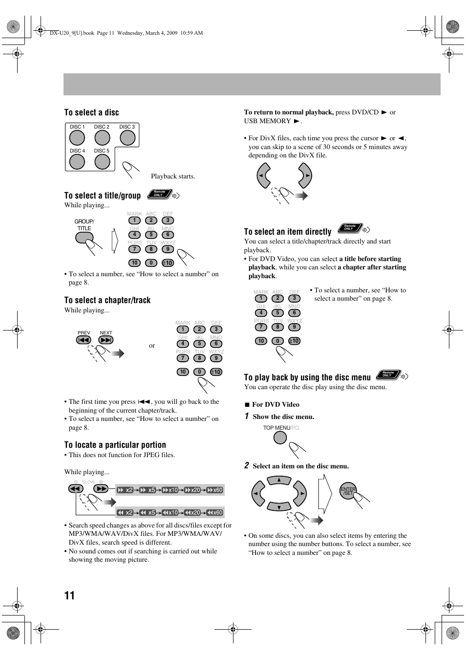 JVC CA-DXU20 User Manual | Page 14 / 60