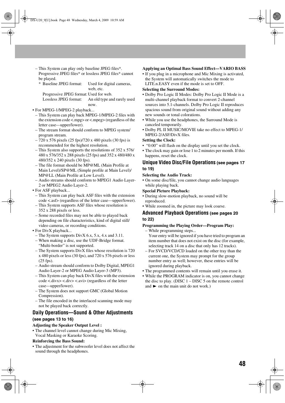 JVC CA-DXU20 User Manual | Page 51 / 60