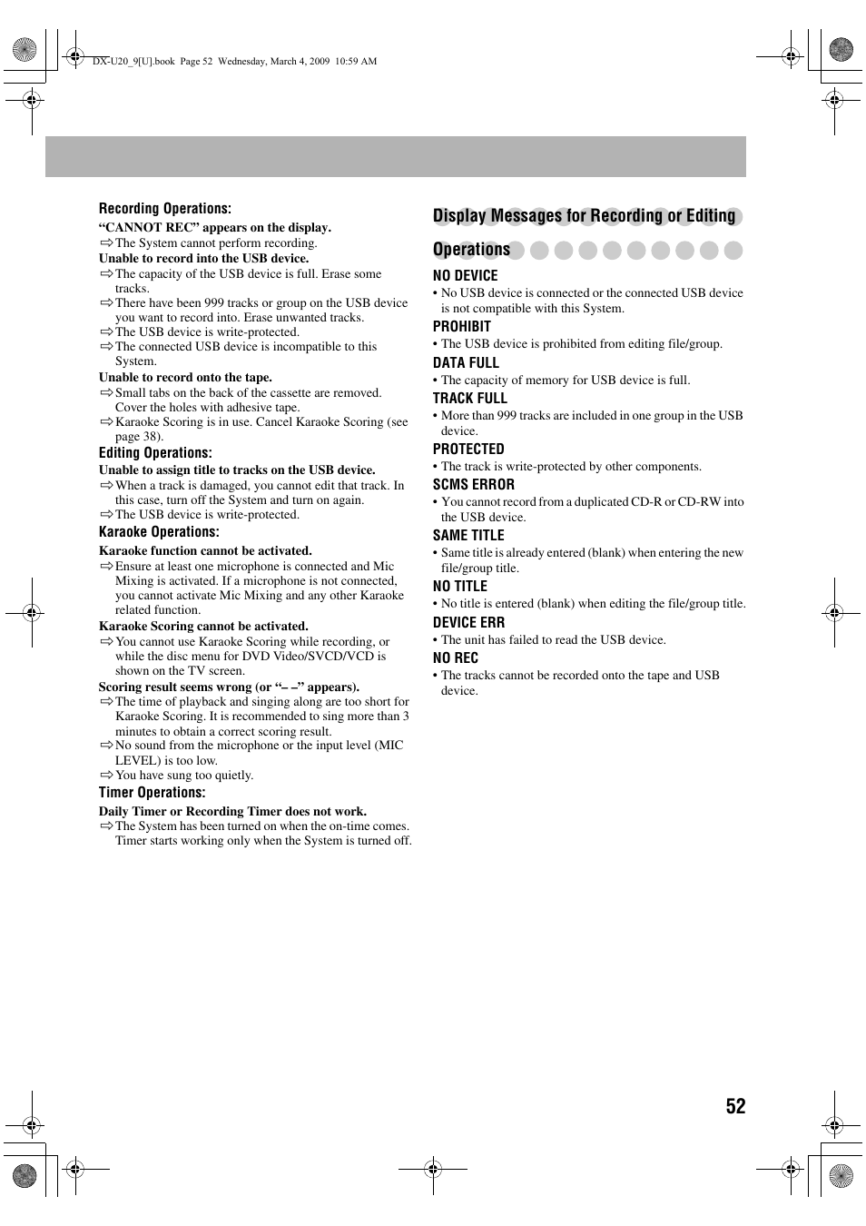 JVC CA-DXU20 User Manual | Page 55 / 60