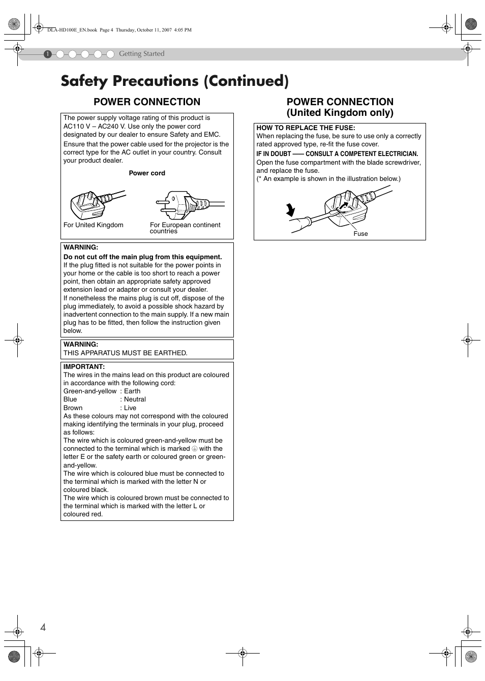 Safety precautions (continued) | JVC LCT2374-001A User Manual | Page 4 / 162