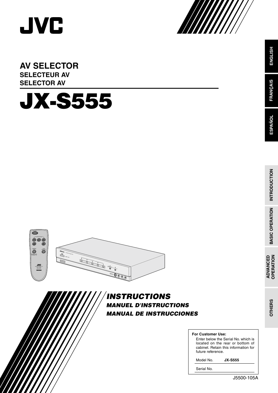 JVC JX-B555 User Manual | 29 pages