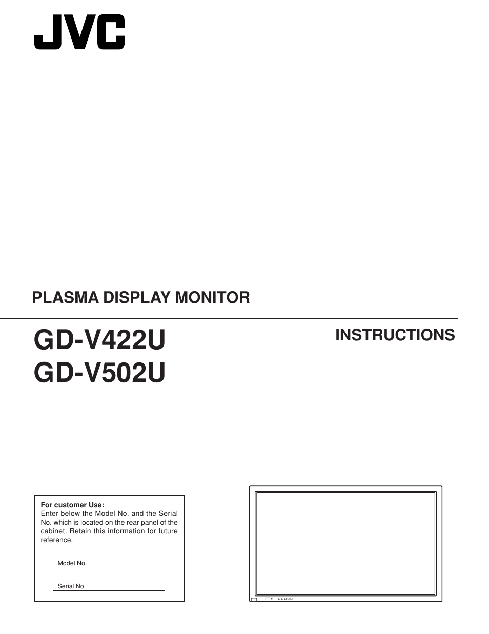 JVC GD-V422U User Manual | 76 pages