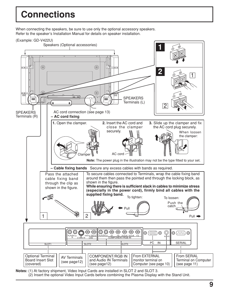 Connections | JVC GD-V422U User Manual | Page 9 / 76