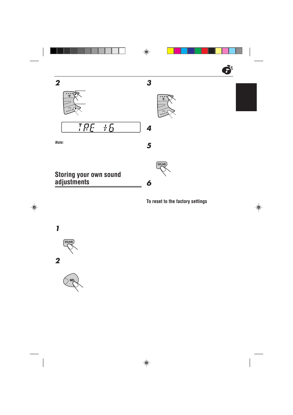 Storing your own sound adjustments | JVC KS-F363R User Manual | Page 17 / 28