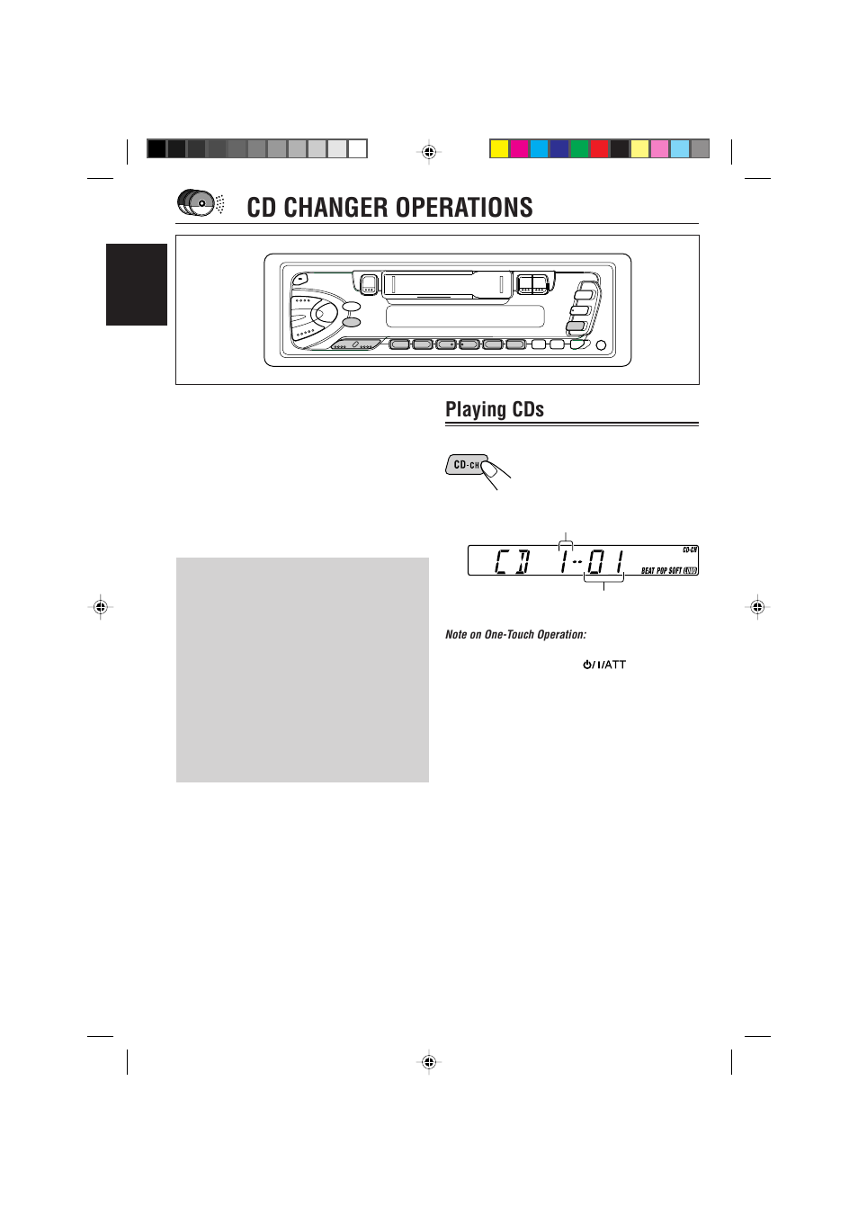 Cd changer operations, Playing cds | JVC KS-F363R User Manual | Page 22 / 28