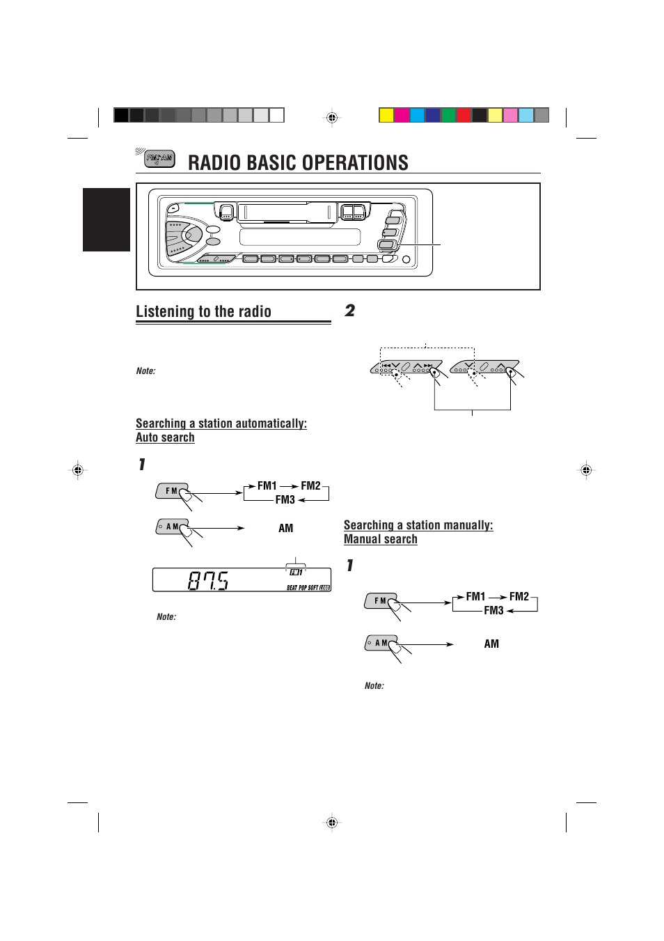 Radio basic operations, Listening to the radio | JVC KS-F363R User Manual | Page 6 / 28