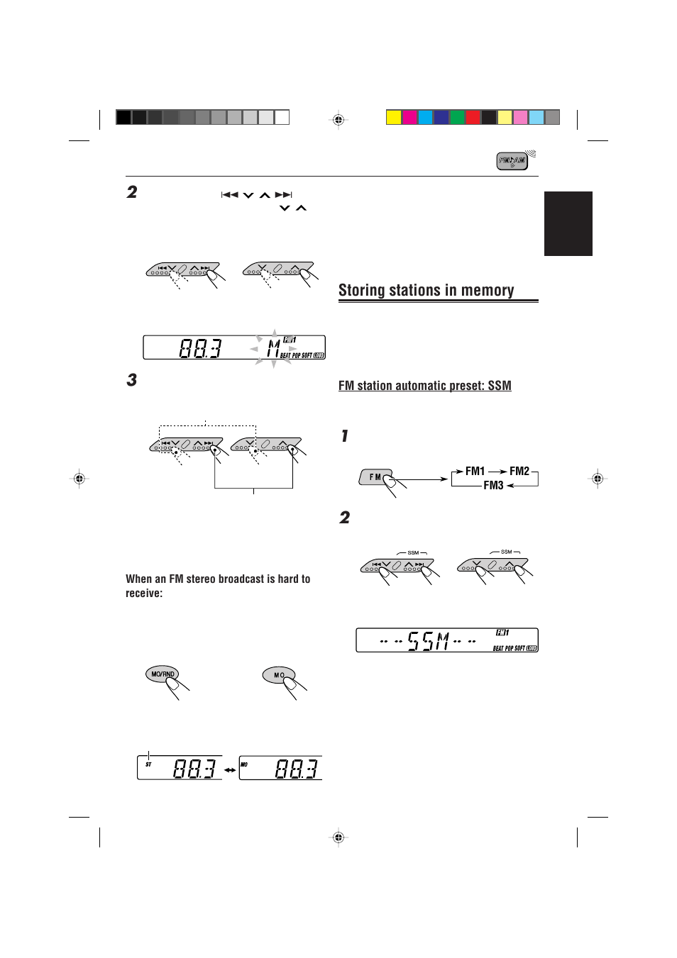 Storing stations in memory | JVC KS-F363R User Manual | Page 7 / 28