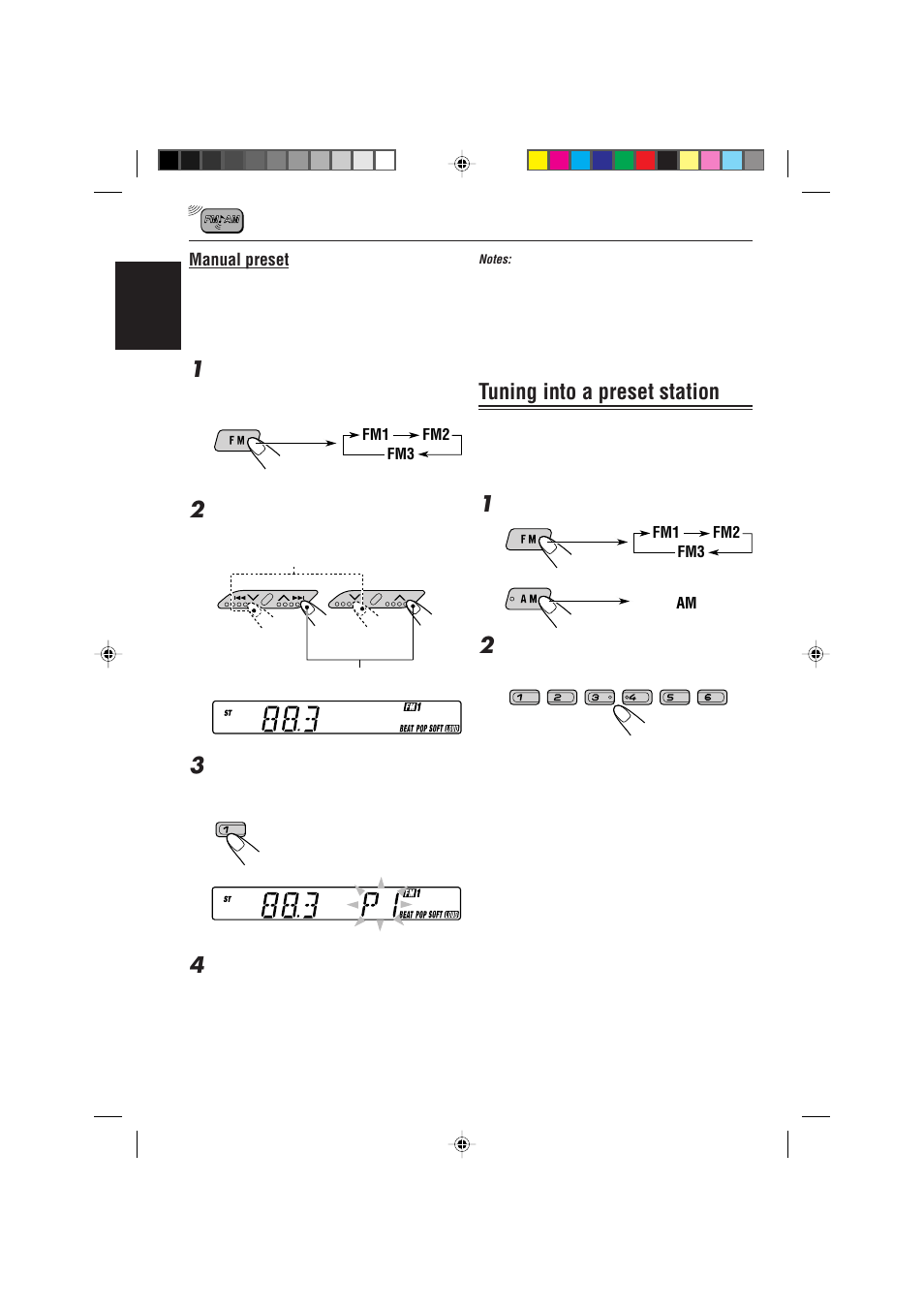 Tuning into a preset station | JVC KS-F363R User Manual | Page 8 / 28