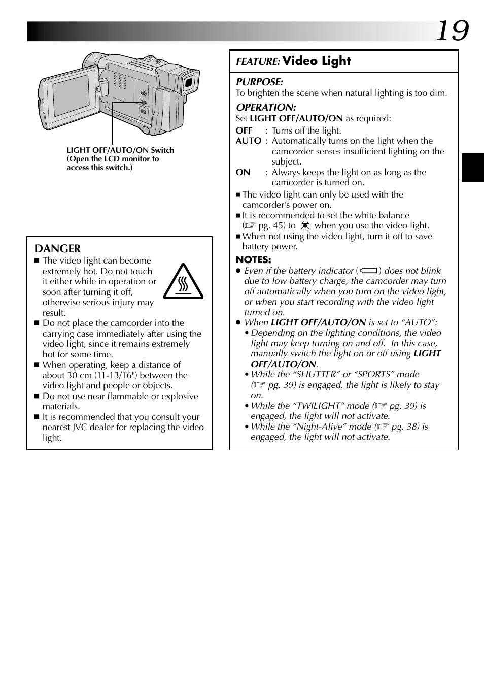 JVC GR-DVL915 User Manual | Page 19 / 92