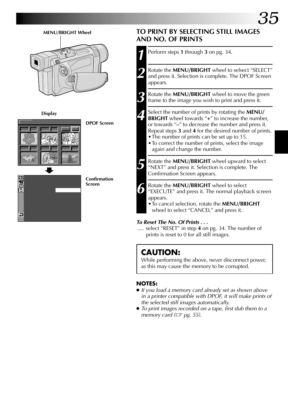 Caution | JVC GR-DVL915 User Manual | Page 35 / 92