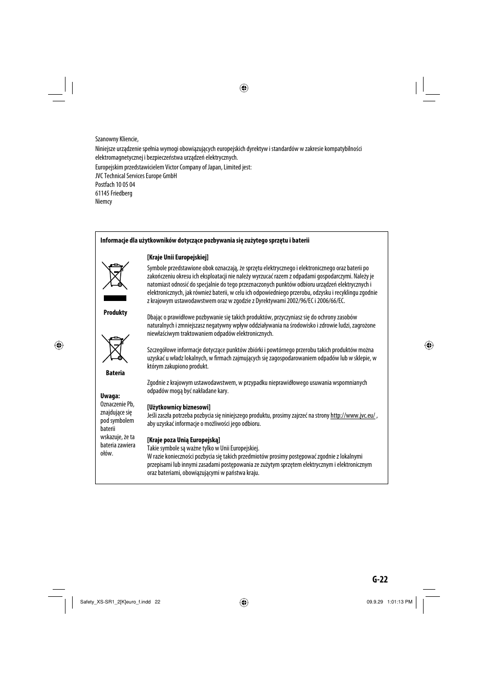 G-22 | JVC XS-SR2 User Manual | Page 23 / 72