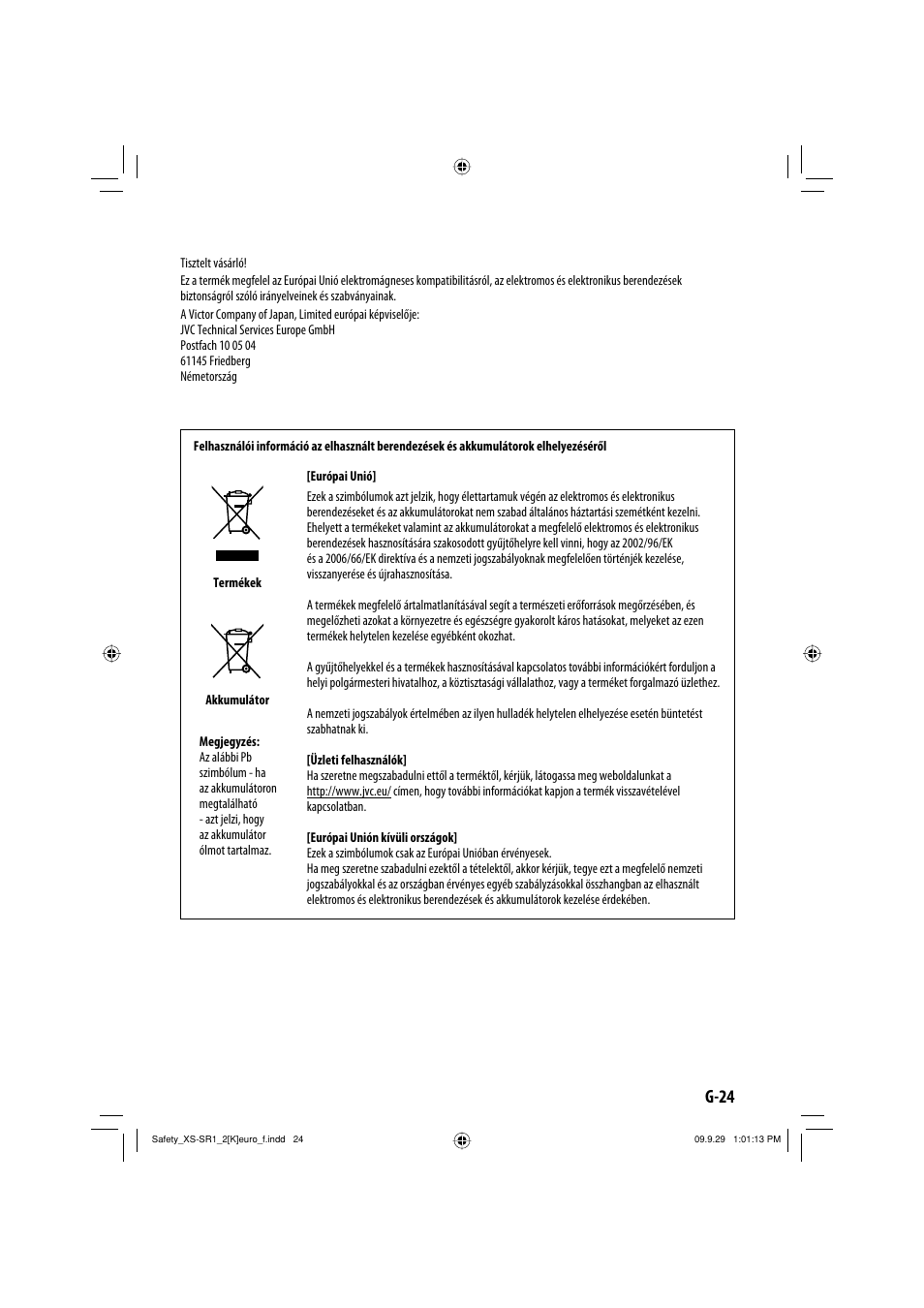 G-24 | JVC XS-SR2 User Manual | Page 25 / 72