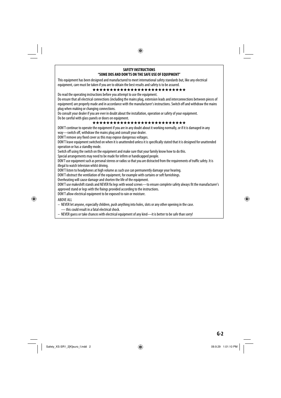 JVC XS-SR2 User Manual | Page 3 / 72