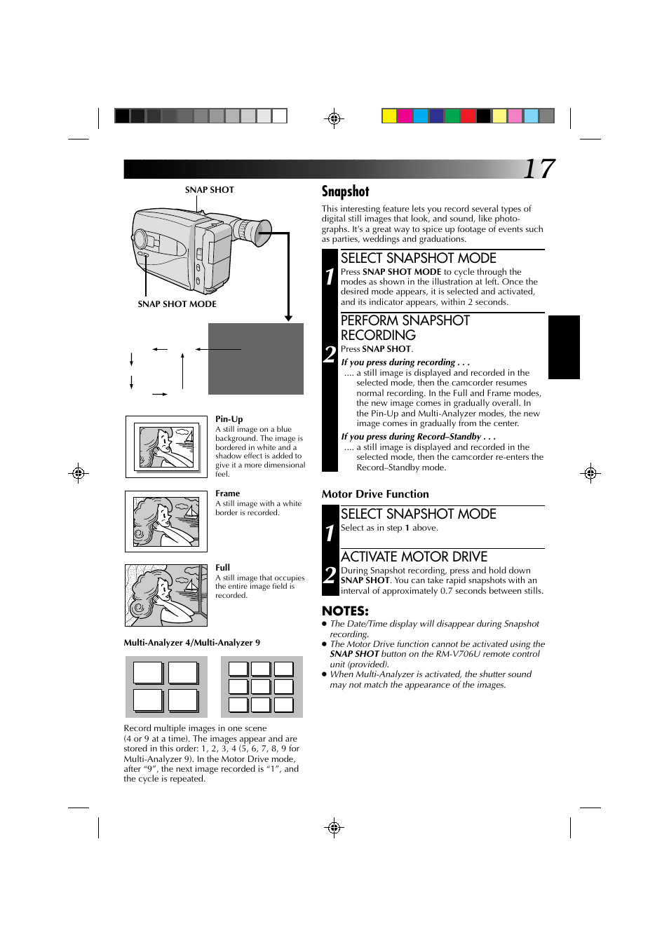 Snapshot | JVC YU30052-572 User Manual | Page 17 / 50