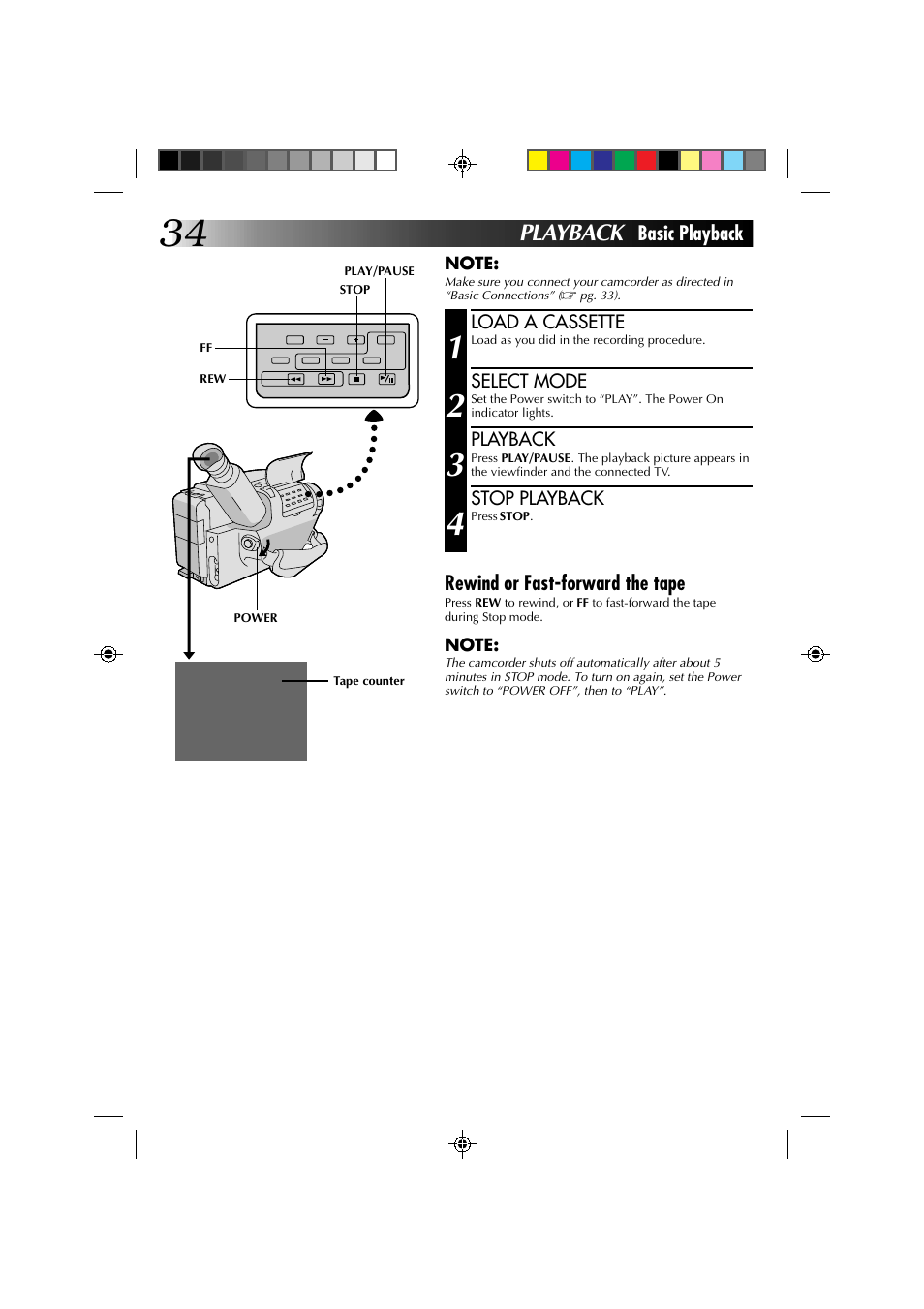 Playback | JVC YU30052-572 User Manual | Page 34 / 50