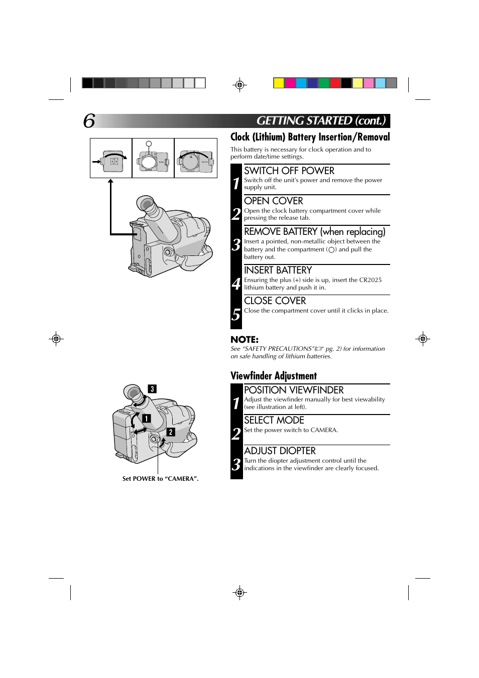 Getting started (cont.) | JVC YU30052-572 User Manual | Page 6 / 50