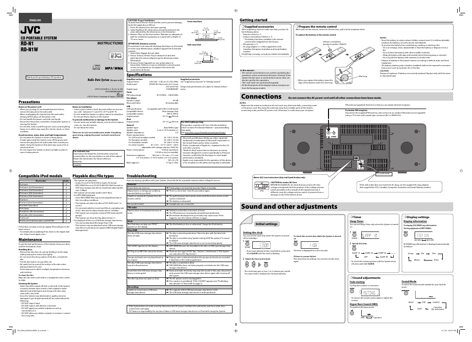 JVC LVT2130-002B User Manual | 2 pages