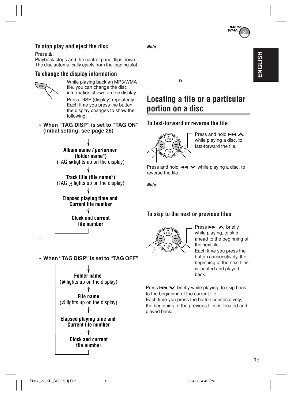 Locating a file or a particular portion on a disc | JVC GET0188-001A User Manual | Page 19 / 47