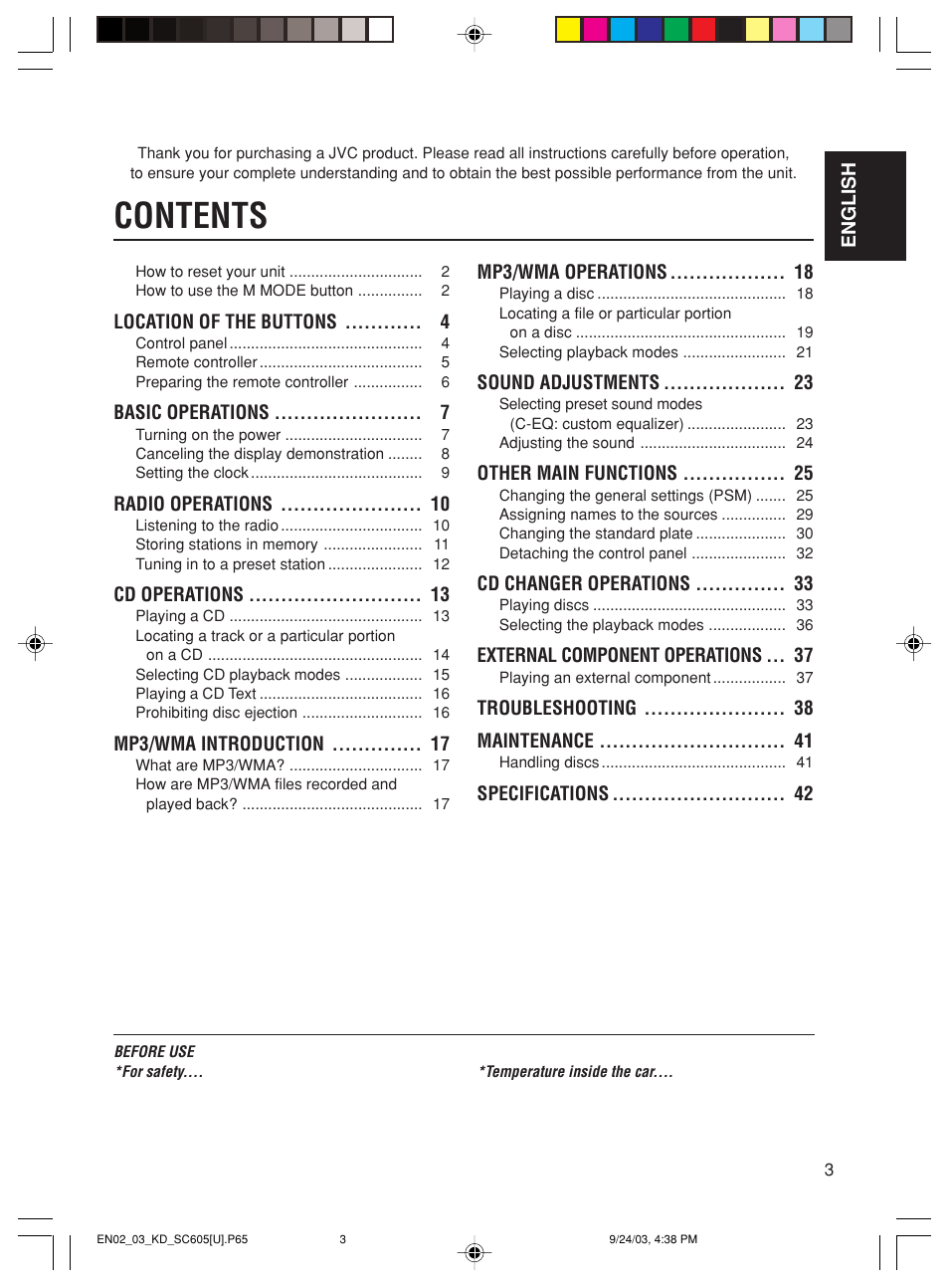 JVC GET0188-001A User Manual | Page 3 / 47