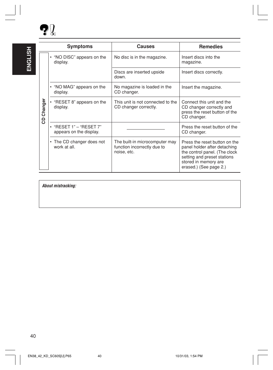 English | JVC GET0188-001A User Manual | Page 40 / 47