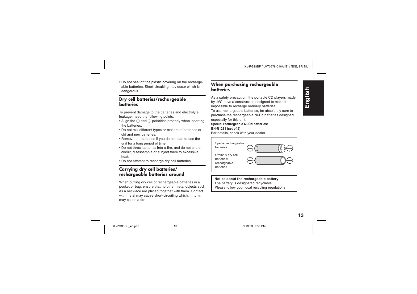 English español nederlands | JVC XL-PG38BP User Manual | Page 17 / 21